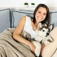 thumbnail image 5 of Petmaker 80-PET6076 Waterproof Pet Blanket with Soft Plush Throw Protects Couch & Chair, Tan, 5 of 7