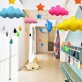 thumbnail image 4 of Ceiling Mobile Hanging Cloud Decorations Rainbow Mobile Cloud Ceiling Decor Durable Portable Felt Floating Cloud Room Decoration Pendant, 4 of 5