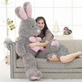 thumbnail image 2 of 100cm American Big Rabbit Plush Doll Soft Appease Toys For Valentine's Day Gifts, 2 of 5