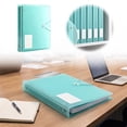 thumbnail image 2 of Loose Leaf Document File Folder Elastic Band Closure Label Pocket Paper Storage Organizer Black, 2 of 6