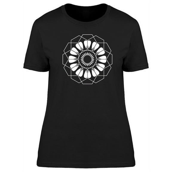 Acient Flower Mandala T-Shirt Women -Image by Shutterstock, Female Medium