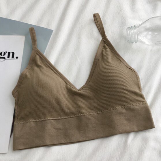 Top corto Sexy para mujer, Top de tubo con sujetador, ropa de calle para mujer, sujetador deportivo sin mangas sin mangas, Top corto, camiseta Bandeau, camiseta sin mangas básica Dengxun unisex