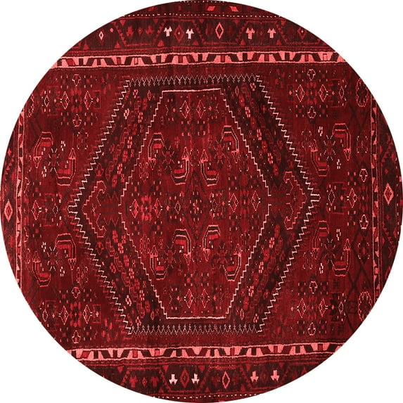 Ahgly Company Indoor Round Persian Red Traditional Area Rugs, 3' Round