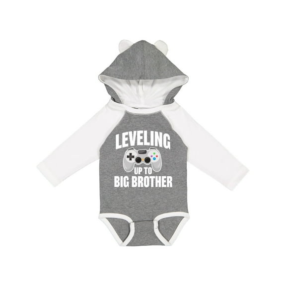 Inktastic Leveling Up to Big Brother Boys Long Sleeve Baby Bodysuit