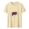 thumbnail image 4 of T-shirt for Men Plus Size Independence Day Short Sleeved Printed T-shirt Beige XXL, 4 of 5