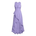 thumbnail image 4 of Tqcoqu Summer Dresses for Women 2026 Dressy Casual Deep V Neck Tank Dress Elegant Flowy Ruffle Sleeveless Sundresses,Purple Women's S-XXXL, 4 of 6