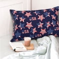 thumbnail image 4 of Fotbe American Stars Funda de Almohada Decorativa Estilo Occidental, Lujo en Algodón, Fundas para Almohadas King, Cojín Estampado para Decoración del Hogar-16"x24", 4 of 6
