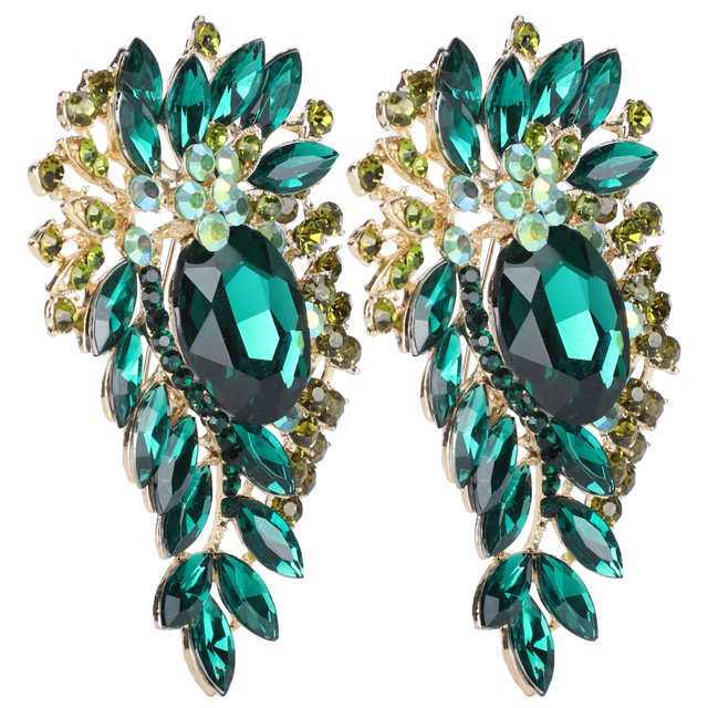 Broche de Ramillete de Color Exquisito Ccdes 2 Uds Moda Retro Alfileres de Aleación Verde