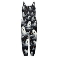 thumbnail image 5 of Jumpsuits For Girls 5T Sleeveless Halloween Pumpkin Print Casual Spaghetti Strap Loose Romper Long Pants with Pockets Toddler Girls Clothing Z0G-Black, 1-2 Years, 5 of 5