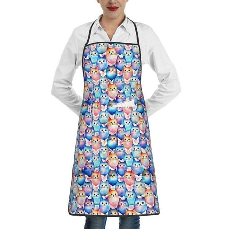 

Sikiie Cartoon colorful cute cat Aprons for Kitchen Cooking Aprons Chef Apron for Men Women Chef