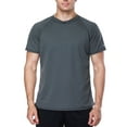 thumbnail image 1 of Asoul Men's Rash Guard Solid Short Sleeve Rash Guard UPF 50+ Swimwear Quick Dry Swim Short Tops Gray, 1 of 5