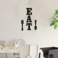 thumbnail image 6 of Uanit Set of EAT Sign, Fork and Spoon Wall Decor, Rustic Wood Eat Decoration, Cute Eat Letters for Kitchen and Home, Decorative Hanging Wooden Letters, Country Wall Art for Dining Room (Black), 6 of 6