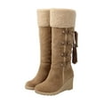 thumbnail image 3 of SOPOTUTU Women's Brown Snow Boots, High Winter Boots, Warm and Stylish, 1 Pair, 3 of 7