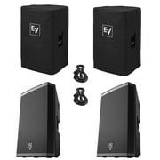 (2) Electro-Voice ZLX-12BT 12" Powered Bluetooth Loudspeakers Packaged with Protective Speaker Covers
