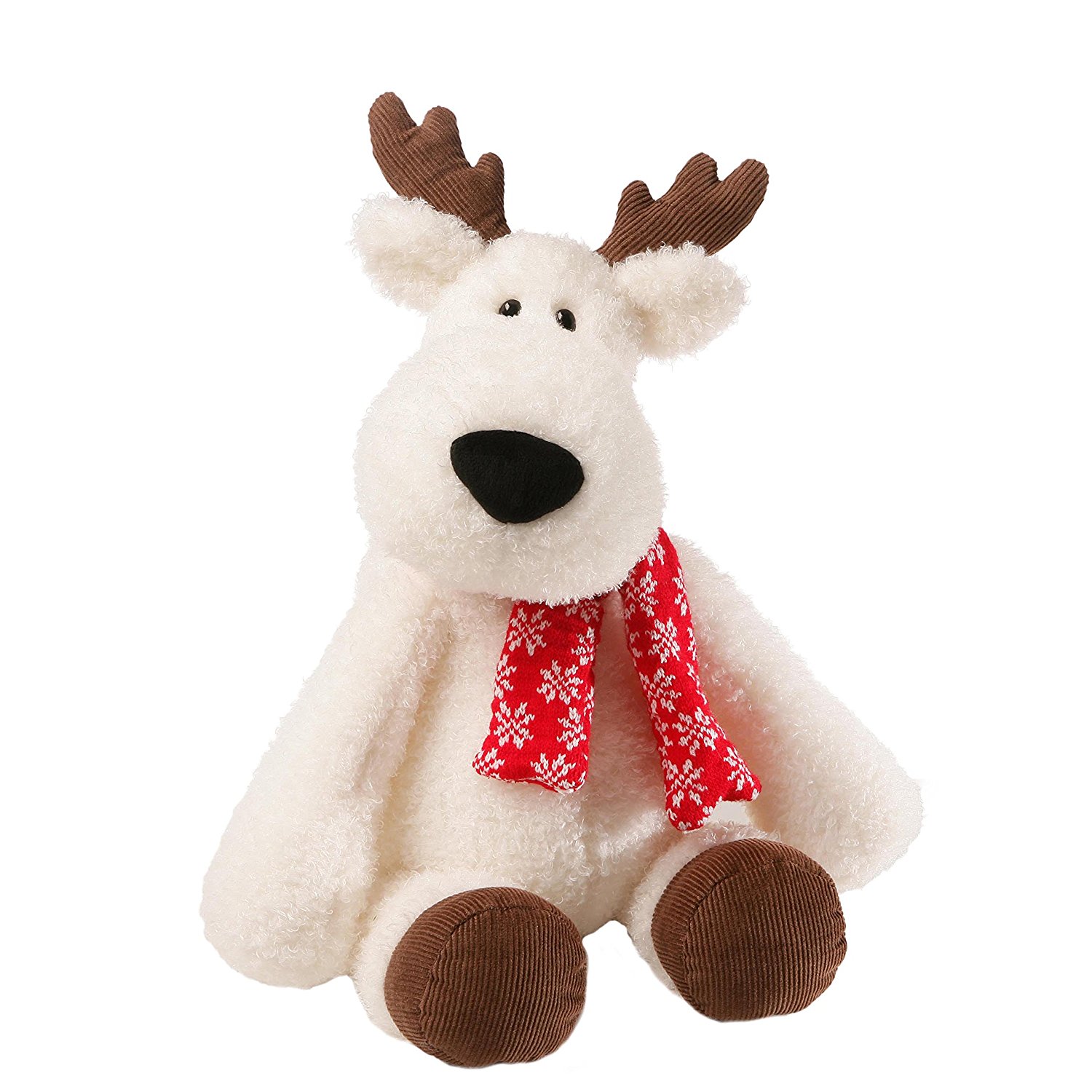 Aspen Reindeer Holiday Stuffed Animal Plush, Aspen reindeer with red