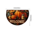 thumbnail image 3 of Thanksgiving Fall Decor Pumpkin Half Round Doormat Washable Semi Circle Rug Non Slip Half Moon Rug Floor Mat for Indoor Outdoor Bathroom Kitchen Fireplace Entryway Bath Holiday Decor, 3 of 6