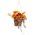 thumbnail image 3 of Cesta de flores de otoño, cesta de Hojas de arce, corona de otoño realista para puerta delantera, cesta de de otoño colgante para decoración Macarena Cesta colgante para puerta de entrada, 3 of 8