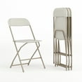 thumbnail image 2 of Emma + Oliver Folding Chair - Beige Plastic - 4 Pack 650LB Weight Capacity - Event Chair, 2 of 15