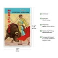 thumbnail image 2 of Mexico City - Bullfight Matador - Western Air Lines - Vintage Airline Travel Poster by José Maria Tuser Vázquez c.1960s - Master Art Print (Unframed) 13in x 19in, 2 of 4