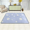 thumbnail image 3 of YFYANG 36"x24" Non-Slip Flannel Carpet Doormat, Living Room Bedroom Office Decorative Area Rugs, Indoor Vintage Daisy Floral Floor Mats, 3 of 7