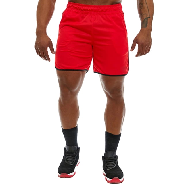Sunloudy - Pantalones cortos deportivos para hombre, cintura elástica, transpirable, de secado rápido, para gimnasio, fitness, pantalones cortos delgados Sunloudy S M L XL XXL
