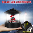 thumbnail image 2 of Lampe Solaire en Forme de Phare de Table Rotative en Plastique Led Extérieure, 2 of 3