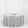 thumbnail image 4 of Efavormart 120" Wholesale Premium Silver Table Cover Sparkly SEQUIN Round Tablecloth For Wedding Banquet Party Home Decor, 4 of 4