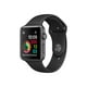 Apple Watch Series 1 - 38 mm - Aluminium Gris Sidéral - Montre Intelligente avec Bracelet sport - Fluoroélastomère - Noir - Taille de Bracelet: S/M/L - Wi-Fi, Bluetooth - 0,88 – image 1 sur 5