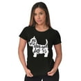thumbnail image 4 of Home Where Your Dog Pet Owner Puppy Womens Slim Fit Graphic Tee Brisco Brands S, 4 of 5