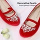thumbnail image 4 of Zapatos planos tipo Mary Jane para niñas DREAM PAIRS con perlas rojas y cristales, 4 of 7