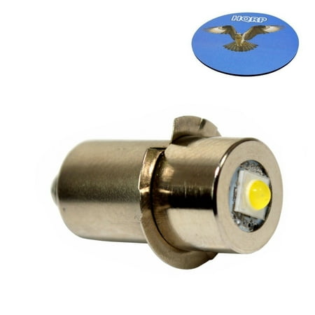 100lm Led - HQRP High Power Upgrade Bulb 3W LED 100LM 7-30V for Ryobi Ridgid 7811502 / Lowe Kobalt 18v Ni-Cad Flashlight plus HQRP Coaster