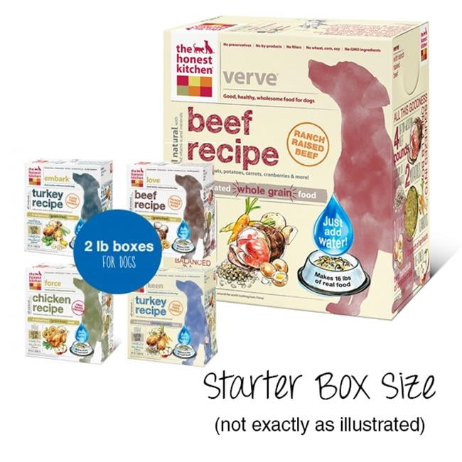 The Honest Kitchen Verve Natural Human Grade Dehydrated Dog Food, Beef & Organic Grains, 2 lb