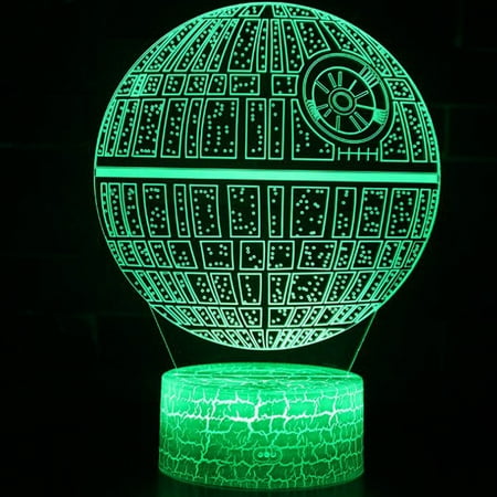 

FOREVERE 3D Star Wars 7 Color Changing LED USB Night Light Home Desk Decor Lamp Kid Gifts