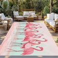 thumbnail image 2 of Pink Flamingo Outdoor Rug 3x5 Ft - Reversible Patio Rug Outdoor Camping Rugs, Summer Tropical Flamingo Hawaii Animals Washable Indoor Outdoor Area Rugs, Non-Slip Outdoor Carpet Runner for Deck/Porch, 2 of 8