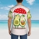 thumbnail image 4 of Fotbe Avocado Lovers Wearing Umbrella Camisa Hawaiana para Hombre Unisex – Camisa Casual de Verano con Botones de Manga Corta de Algodón y Lino,XX-Large, 4 of 7