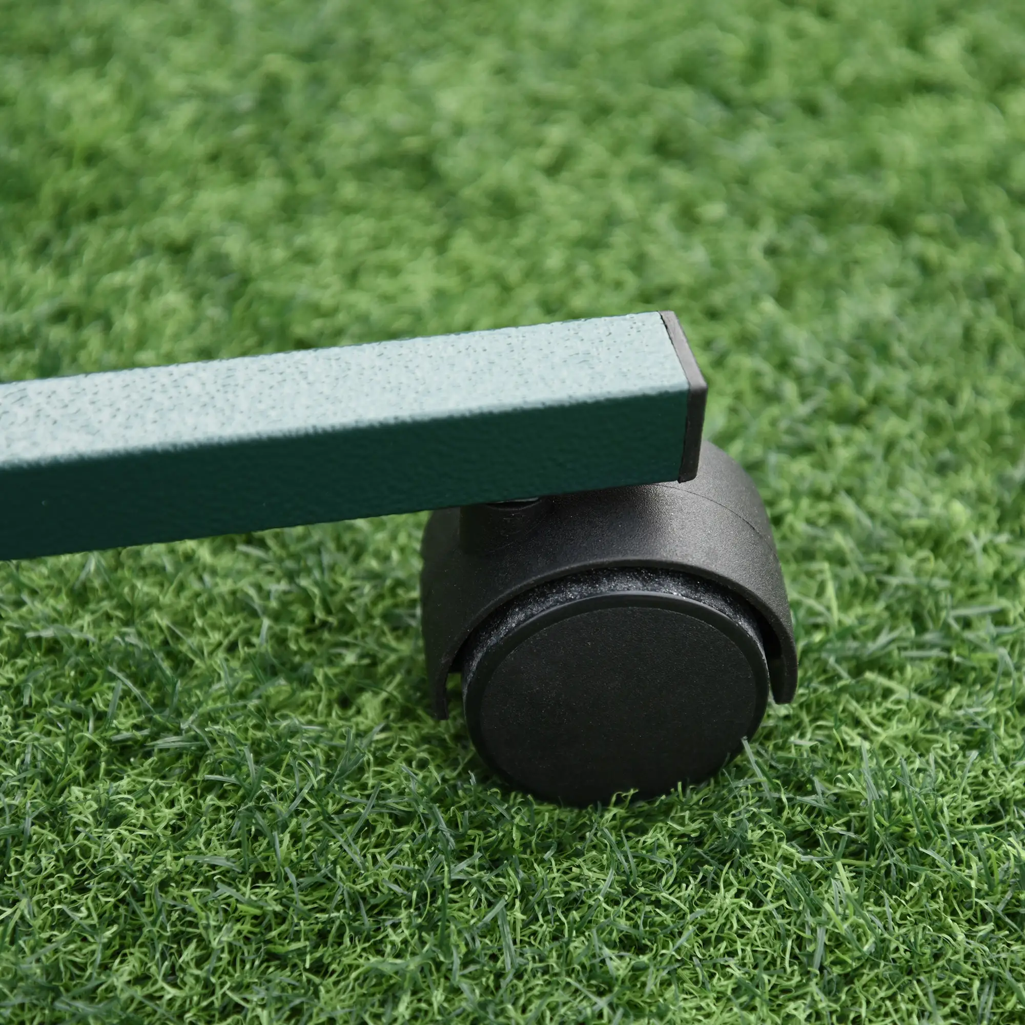 Pefilos 48" Metal Bird Stand, Rolling T-Stand Bird Training Activity Playground with Perch and Feeding Bowls, Green