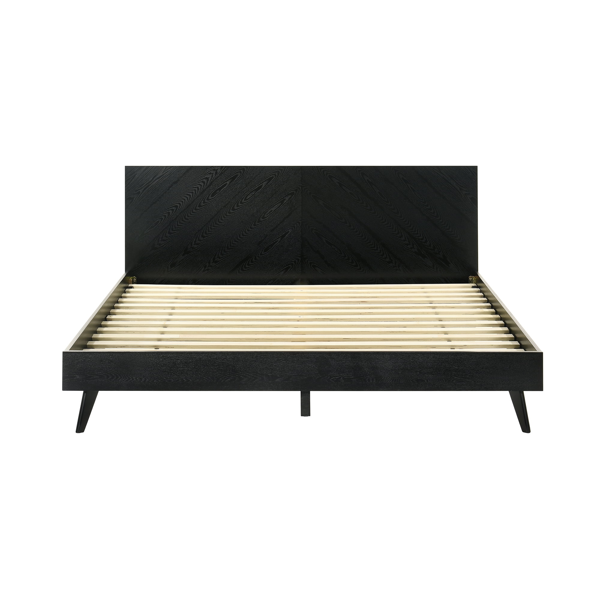 Petra King 3 Piece Wood Bedroom Set in Black Finish