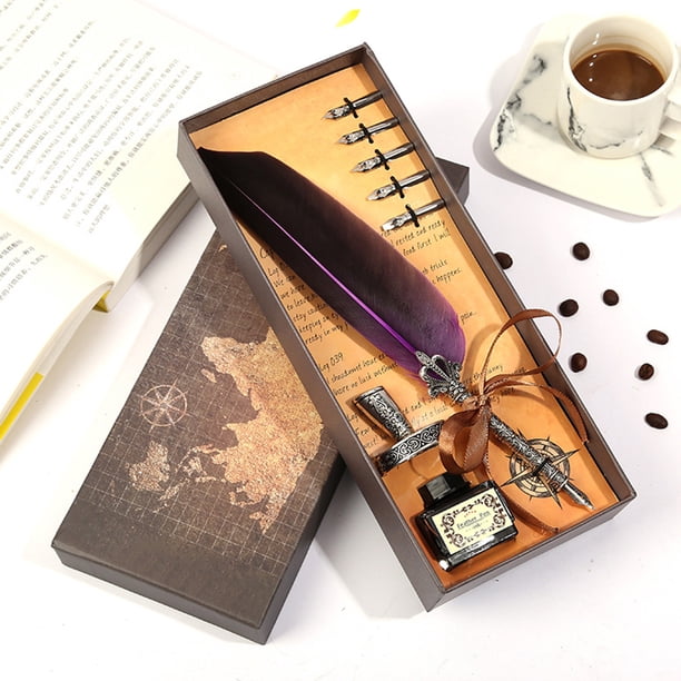 Juego de pluma estilográfica con pluma de caligrafía púrpura Ndcxsfigh Libre de BPA