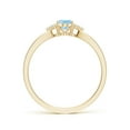 thumbnail image 2 of Angara Natural 0.4 Ct. Aquamarine with Diamond Solitaire Ring in 14K Yellow Gold for Women (Ring Size: 12), 2 of 9