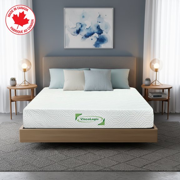 ViscoLogic 6 Inch Twin Mattress Made in Canada Pressure Relieving Premium Foam Medium Firm Mattress Perfect for Adults, Kids, Bunk Bed CertiPUR-US®