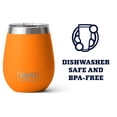 thumbnail image 3 of YETI Rambler Vaso de vino de 10 oz, aislado al vacío, acero inoxidable con tapa MagSlider, King Crab, 3 of 5