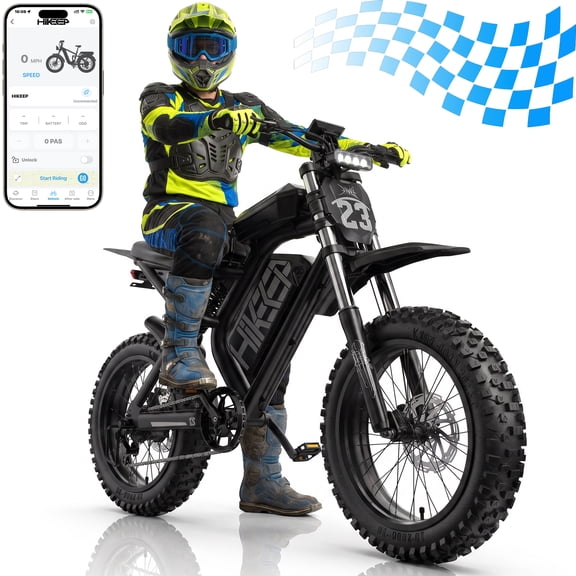 HiKeep 20" Fat Tire Electric Bike for Adults, 1500W Motor 3000W Peak, 52V 40Ah Removable Battery, UL2849 Certified Ebike, Full Suspension