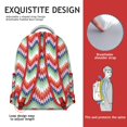 thumbnail image 5 of Boho Chic Laptop Backpack - Vintage Geometric Print Daypack with 17" Sleeve | Heavy Duty College Backpack for Students, Dorm Life & Campus Essentials, 5 of 6