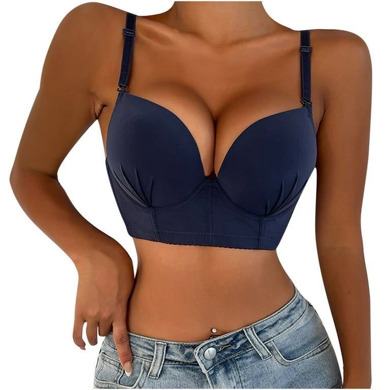 YWDJ Bras for Women Push Up for Small Breast for Sagging Breasts Seamless  Breast Receiving Without Steel Rings Lingerie Underwear Everyday Bras  Sports Bras Women Nursing Bras for Breastfeeding Blue S 