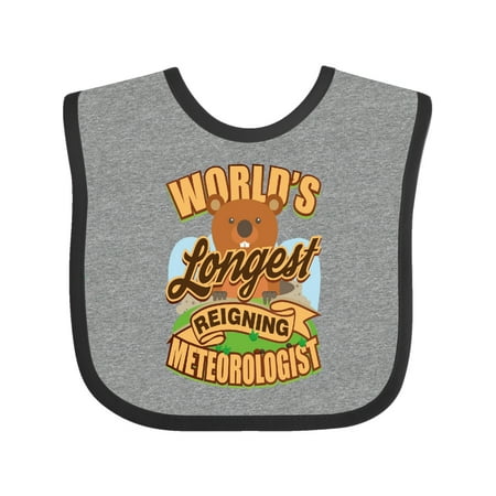 

Inktastic Groundhog Day Meterologist Weather Gift Baby Boy or Baby Girl Bib