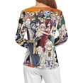 thumbnail image 4 of Fairy Tail Women’s Pajama Top 3D Digital Print Sleepwear Trendy Crewneck Pullovers Long Sleeve Shirts XL, 4 of 8