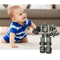 thumbnail image 3 of Transform Robot Toys for Boys 3-6 Year Old, 5 in 1 STEM Building Toys Cars for Toddler Boys Girls Gifts, Green, 3 of 7