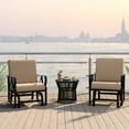 thumbnail image 2 of Gymax 2 Pieces Patio Glider Chair Outdoor Metal Glider w/ Seat & Back Cushions Backyard Poolside, 2 of 8