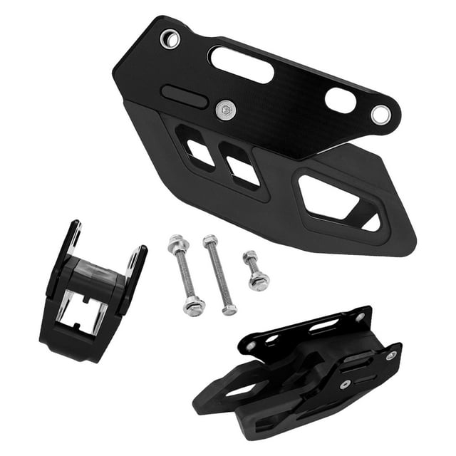 Deslizamiento de guía de cadena Aleación de aluminio Caucho Reemplazo directo Soporte de protección negro Zulema Diapositiva de guía de cadena