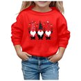 thumbnail image 3 of FhsagQ Hoodies Girls Christmas Sweatshirts Size 12 Children's Autumn and Win ter Christmas Prin ted Pullover Hoodiefree Girls Xmas Sweatshirts Size 7-8 Checkered Red 4-5 Years, 3 of 5